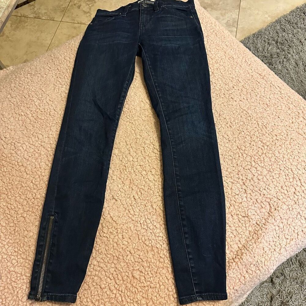 Madewell dark wash skinny skinny zipper ankle jean 25 - Picture 9 of 12